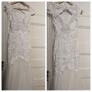 Elegant White Lace Wedding Dress